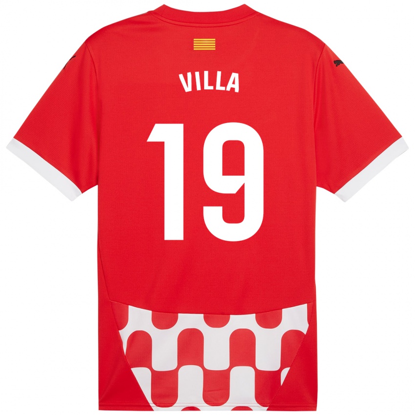 Criança Camisola Toni Villa #19 Branco Vermelho Principal 2024/25 Camisa