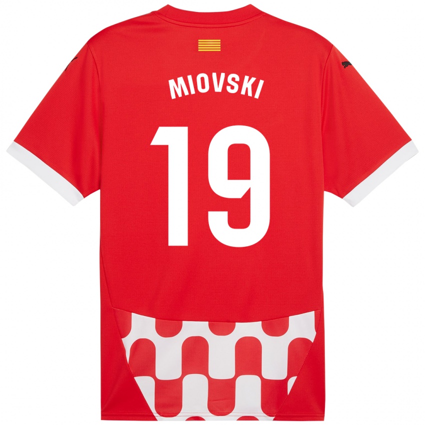 Criança Camisola Bojan Miovski #19 Branco Vermelho Principal 2024/25 Camisa