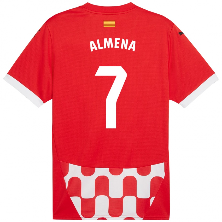 Criança Camisola Iker Almena #7 Branco Vermelho Principal 2024/25 Camisa