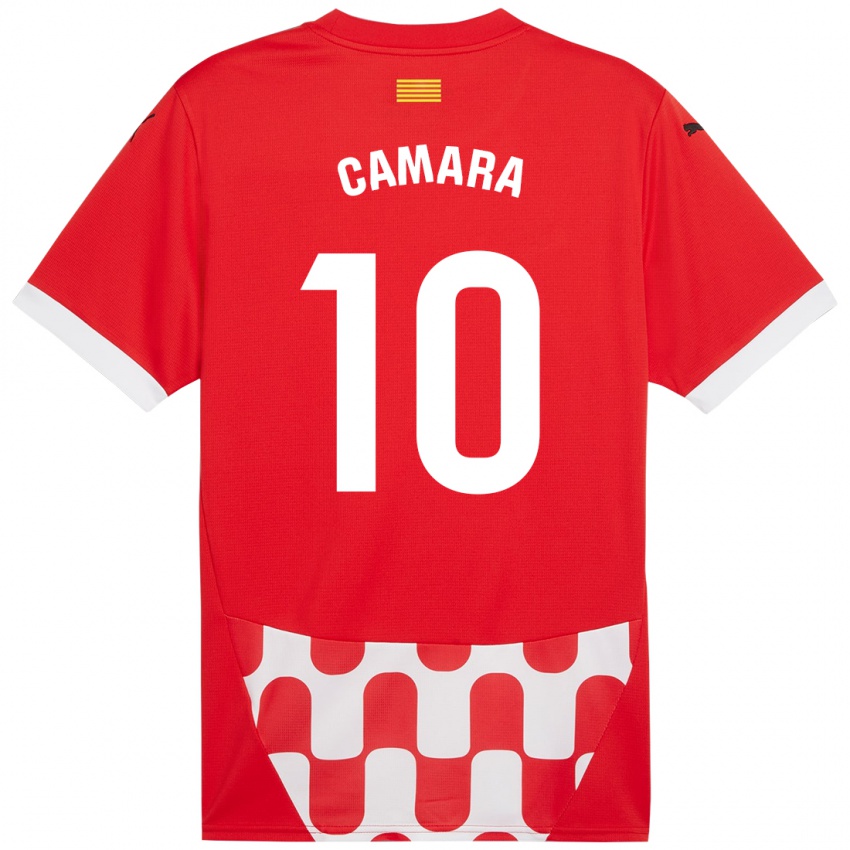 Criança Camisola Dawda Camara #10 Branco Vermelho Principal 2024/25 Camisa