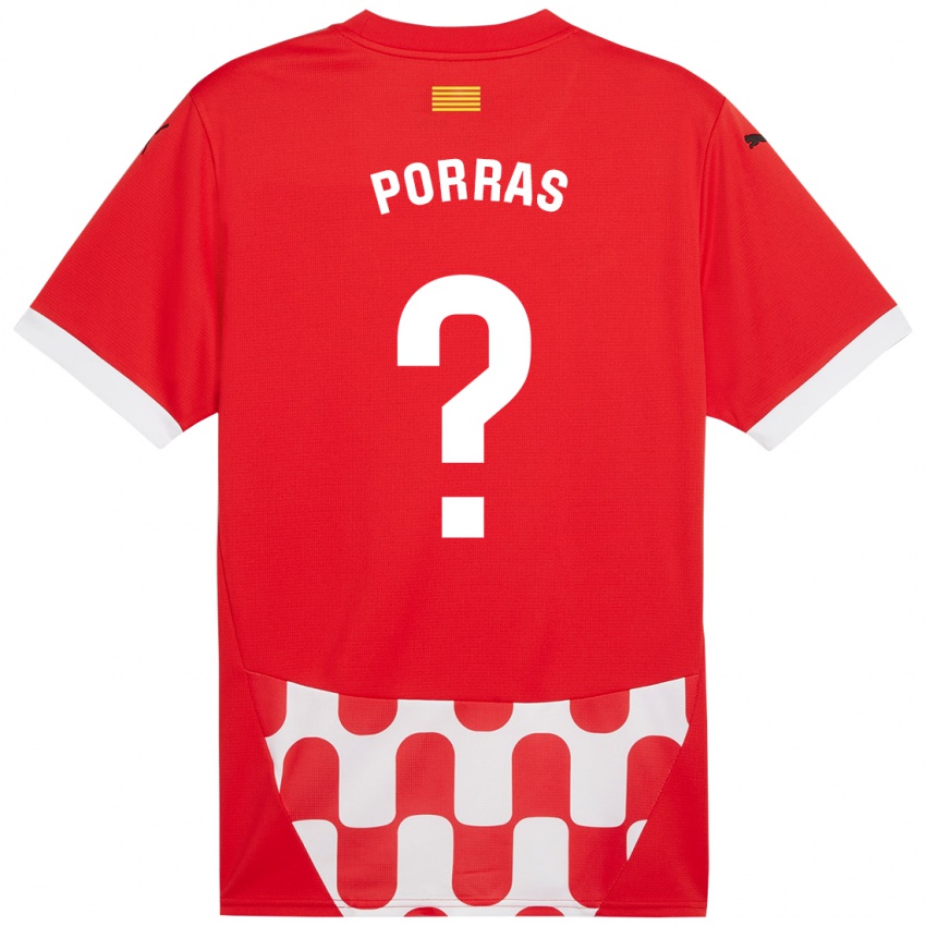 Criança Camisola Hugo Porras #0 Branco Vermelho Principal 2024/25 Camisa