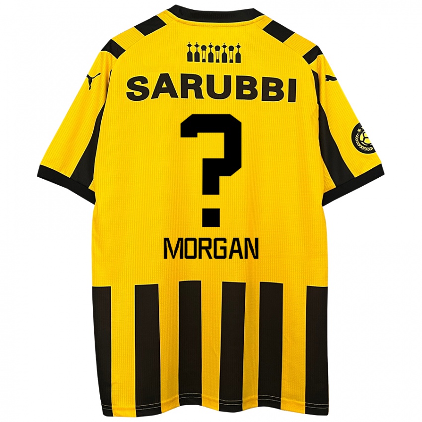 Criança Camisola Kevin Morgan #0 Preto Amarelo Principal 2024/25 Camisa