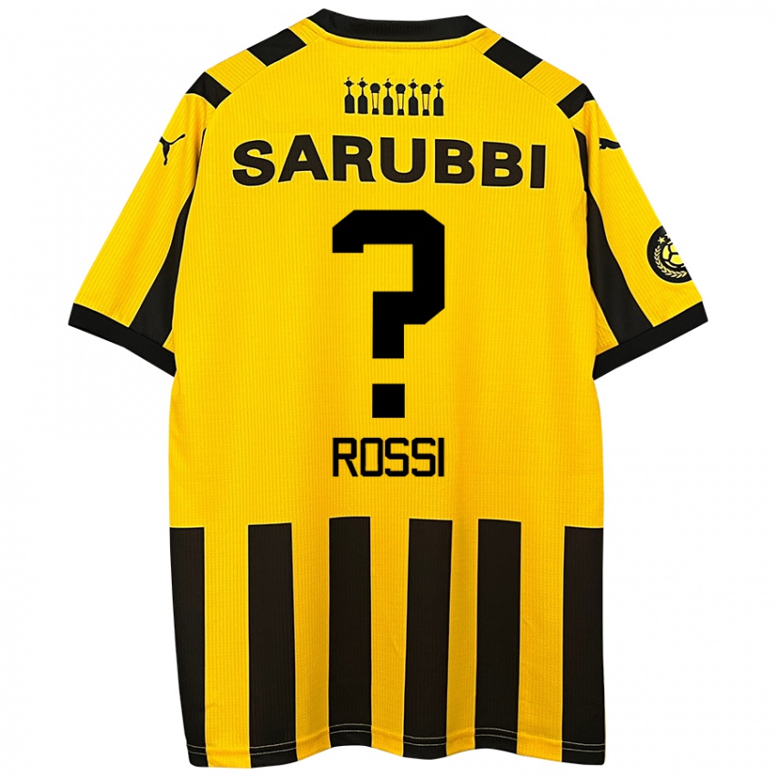 Criança Camisola Nicolás Rossi #0 Preto Amarelo Principal 2024/25 Camisa