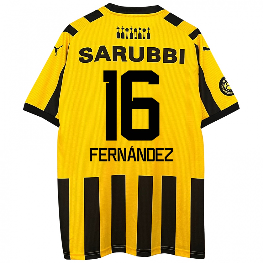 Criança Camisola Adrián Fernández #16 Preto Amarelo Principal 2024/25 Camisa