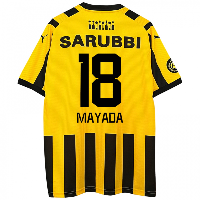 Criança Camisola Camilo Mayada #18 Preto Amarelo Principal 2024/25 Camisa