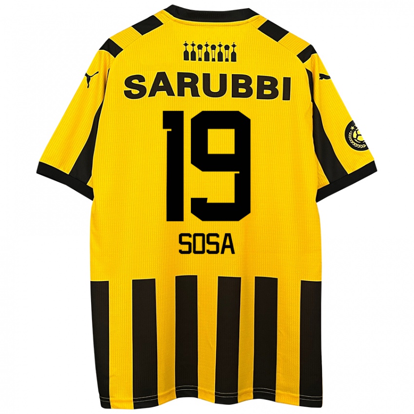 Criança Camisola Diego Sosa #19 Preto Amarelo Principal 2024/25 Camisa