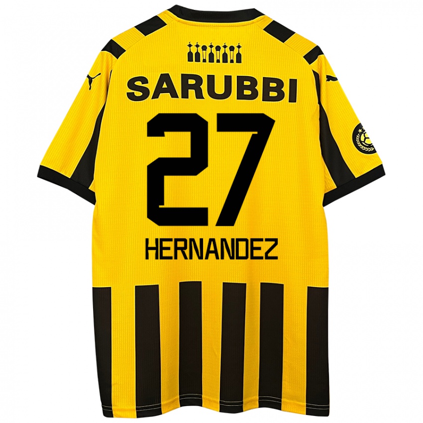 Criança Camisola Lucas Hernández #27 Preto Amarelo Principal 2024/25 Camisa