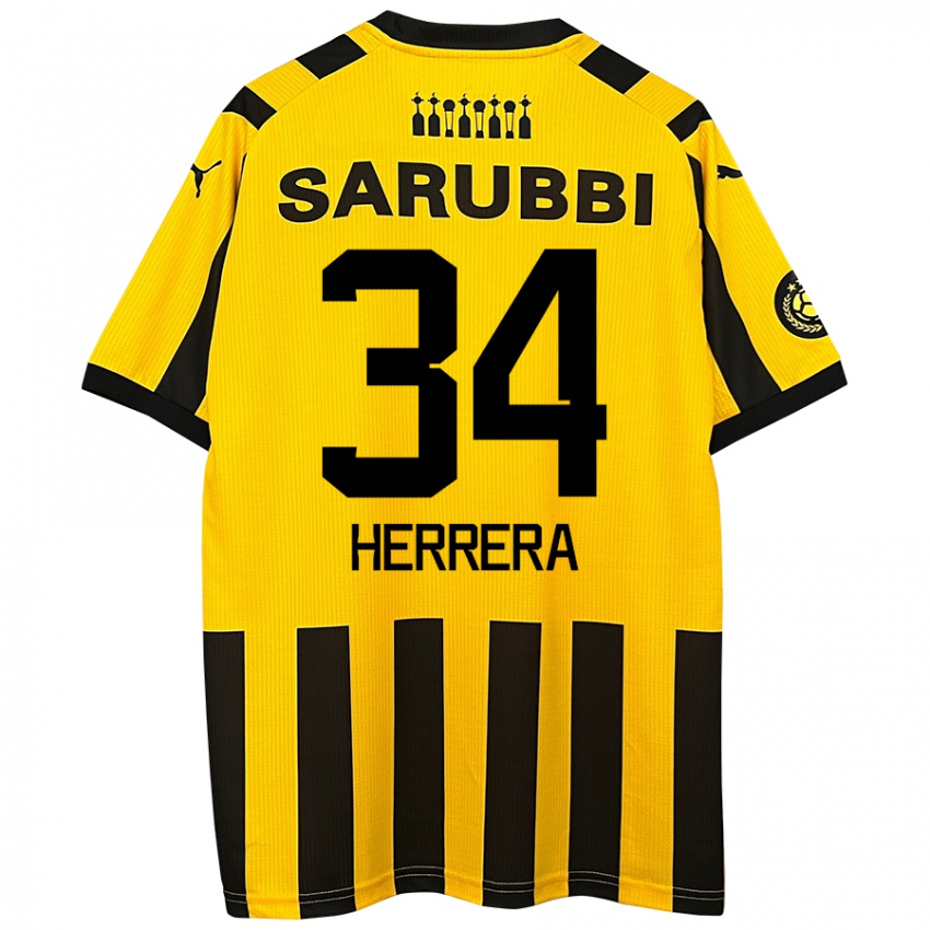 Criança Camisola Nahuel Herrera #34 Preto Amarelo Principal 2024/25 Camisa