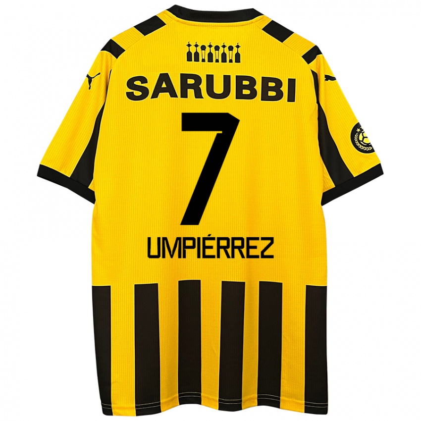 Criança Camisola Leandro Umpiérrez #7 Preto Amarelo Principal 2024/25 Camisa