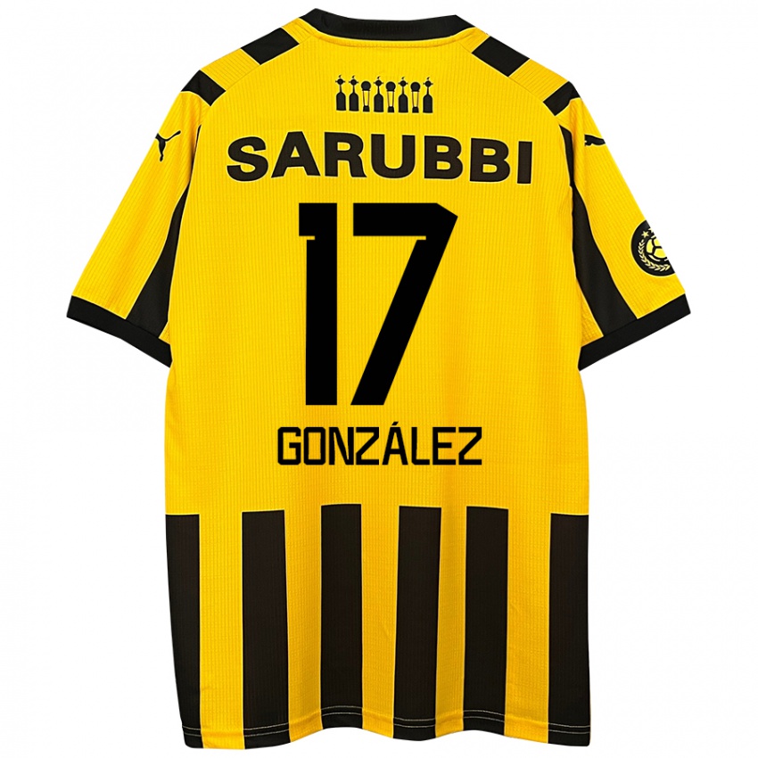 Criança Camisola Luciano González #17 Preto Amarelo Principal 2024/25 Camisa