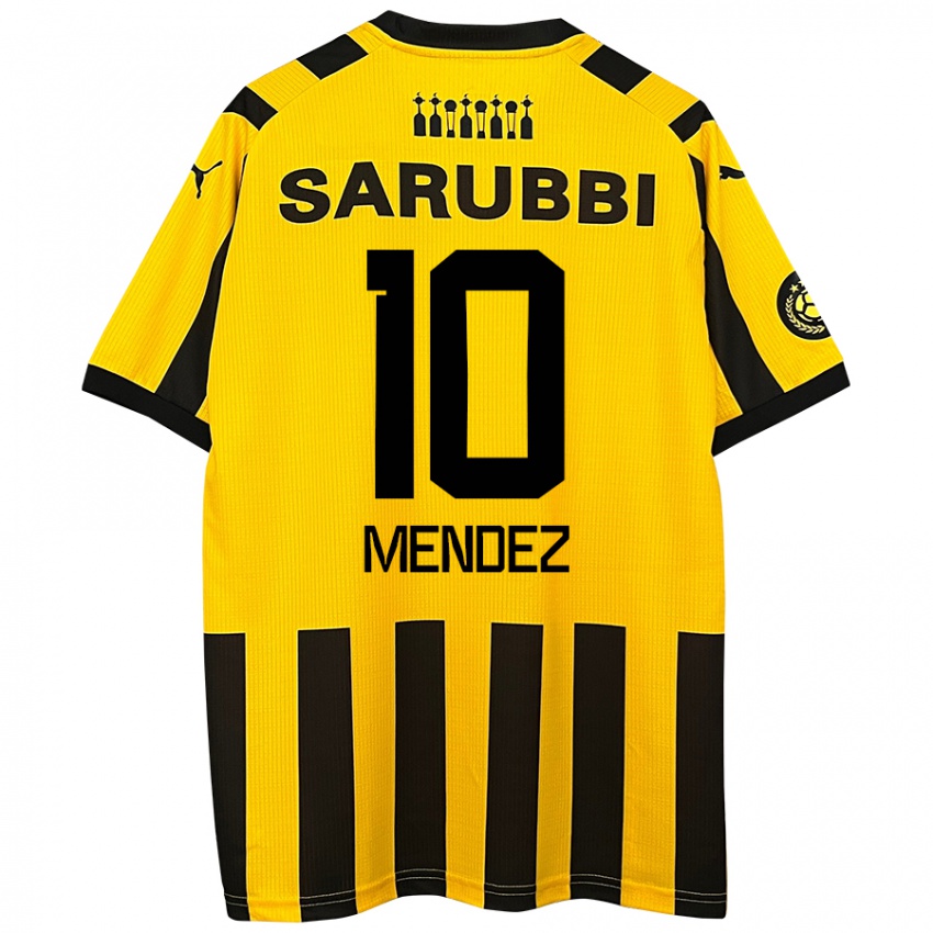 Criança Camisola Kevin Méndez #10 Preto Amarelo Principal 2024/25 Camisa