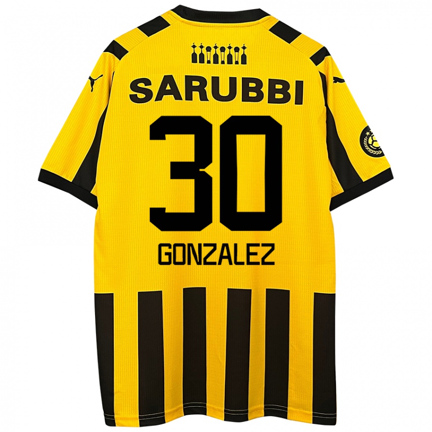 Criança Camisola Ángel González #30 Preto Amarelo Principal 2024/25 Camisa