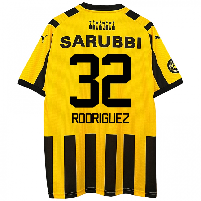 Criança Camisola Randall Rodríguez #32 Preto Amarelo Principal 2024/25 Camisa