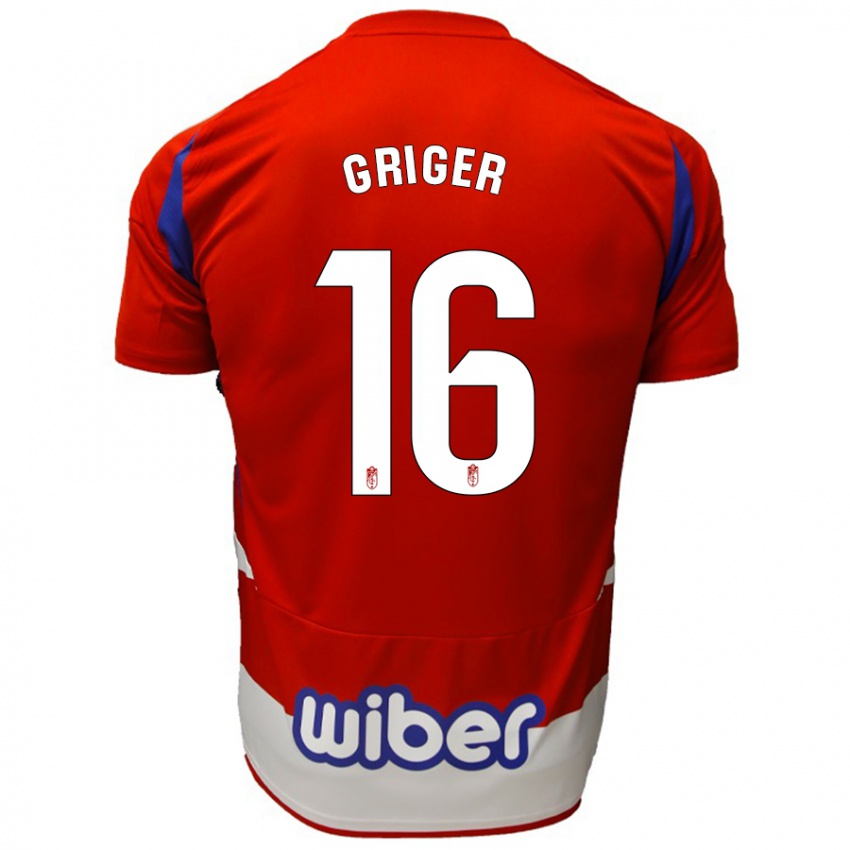 Criança Camisola Adam Griger #16 Azul Vermelho Branco Principal 2024/25 Camisa