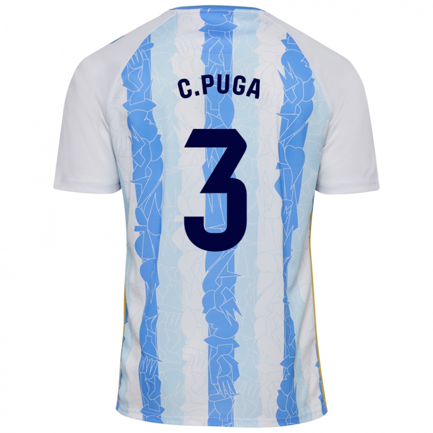 Criança Camisola Carlos Puga #3 Azul Branco Principal 2024/25 Camisa