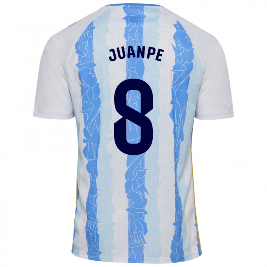 Criança Camisola Juanpe #8 Azul Branco Principal 2024/25 Camisa