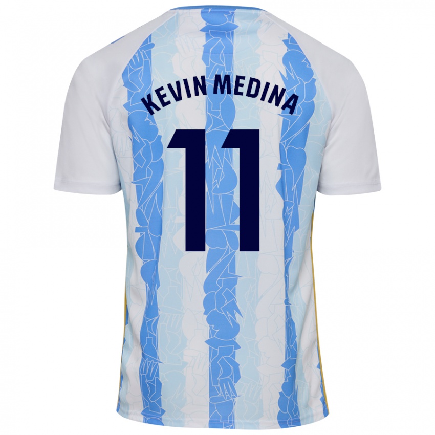 Criança Camisola Kevin Medina #11 Azul Branco Principal 2024/25 Camisa