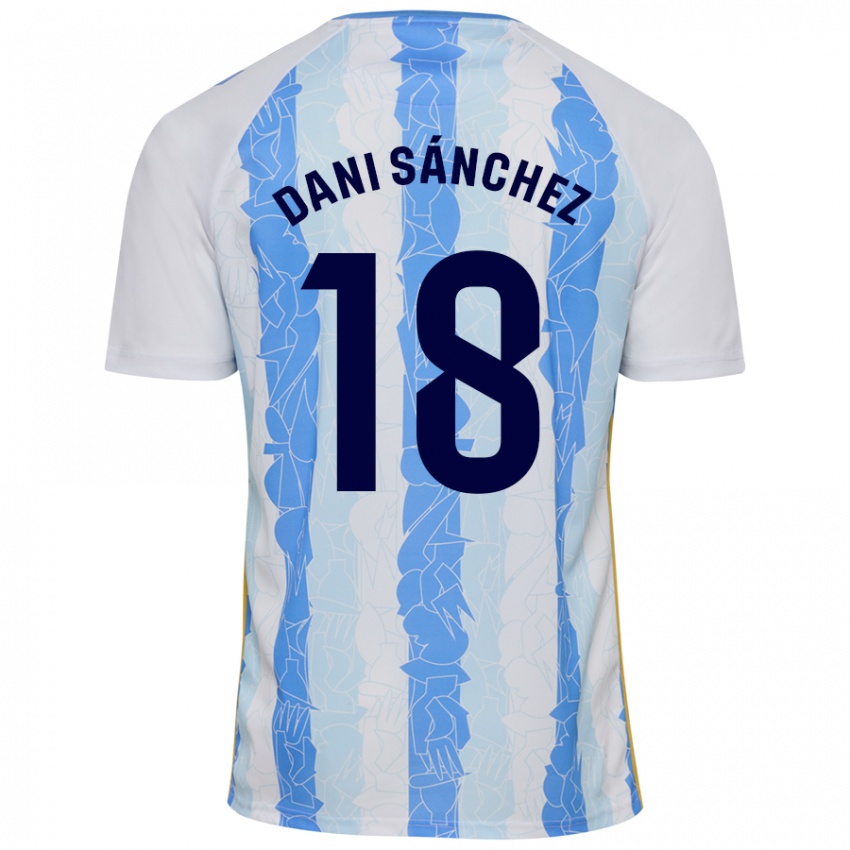 Criança Camisola Dani Sánchez #18 Azul Branco Principal 2024/25 Camisa