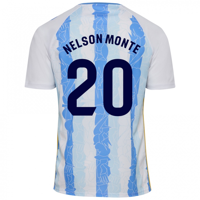 Criança Camisola Nélson Monte #20 Azul Branco Principal 2024/25 Camisa