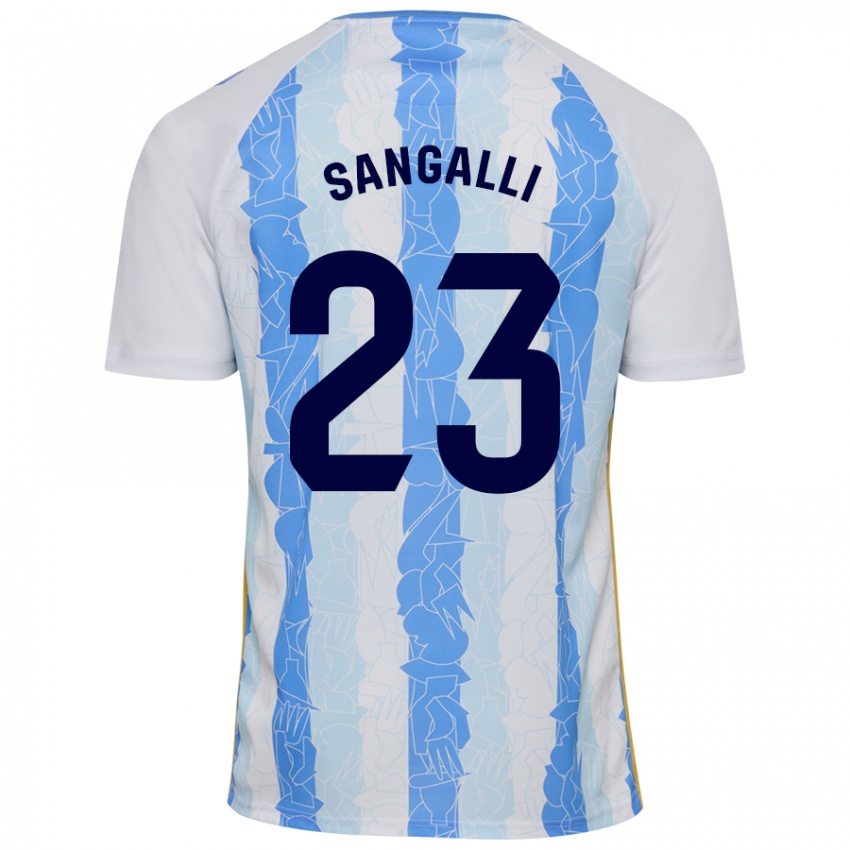 Criança Camisola Luca Sangalli #23 Azul Branco Principal 2024/25 Camisa