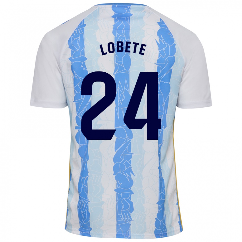 Criança Camisola Julen Lobete #24 Azul Branco Principal 2024/25 Camisa