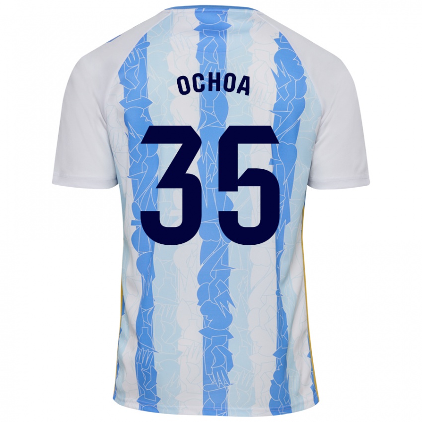 Criança Camisola Aarón Ochoa #35 Azul Branco Principal 2024/25 Camisa