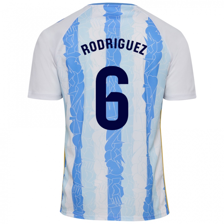 Criança Camisola Rafa Rodríguez #6 Azul Branco Principal 2024/25 Camisa