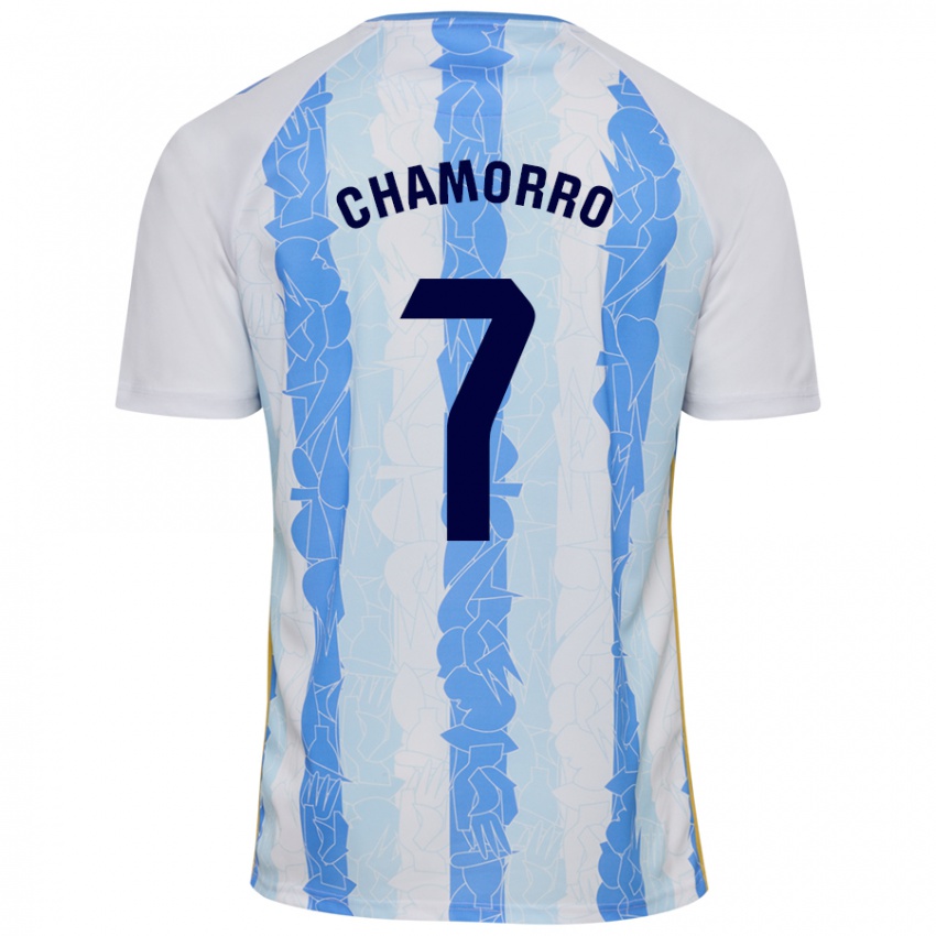 Criança Camisola Alexis Chamorro #7 Azul Branco Principal 2024/25 Camisa