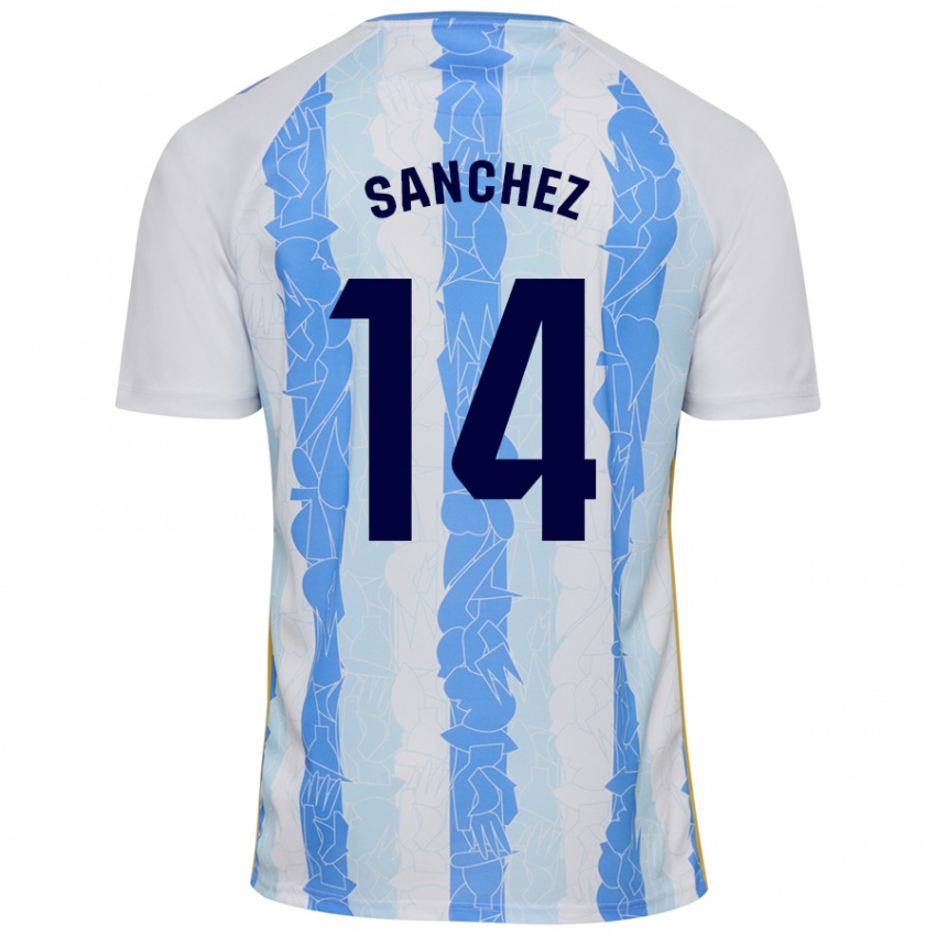 Criança Camisola Rubén Sánchez #14 Azul Branco Principal 2024/25 Camisa