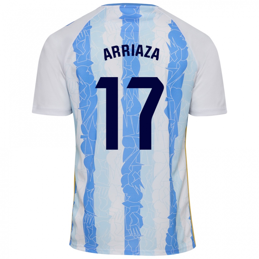 Criança Camisola Pablo Arriaza #17 Azul Branco Principal 2024/25 Camisa