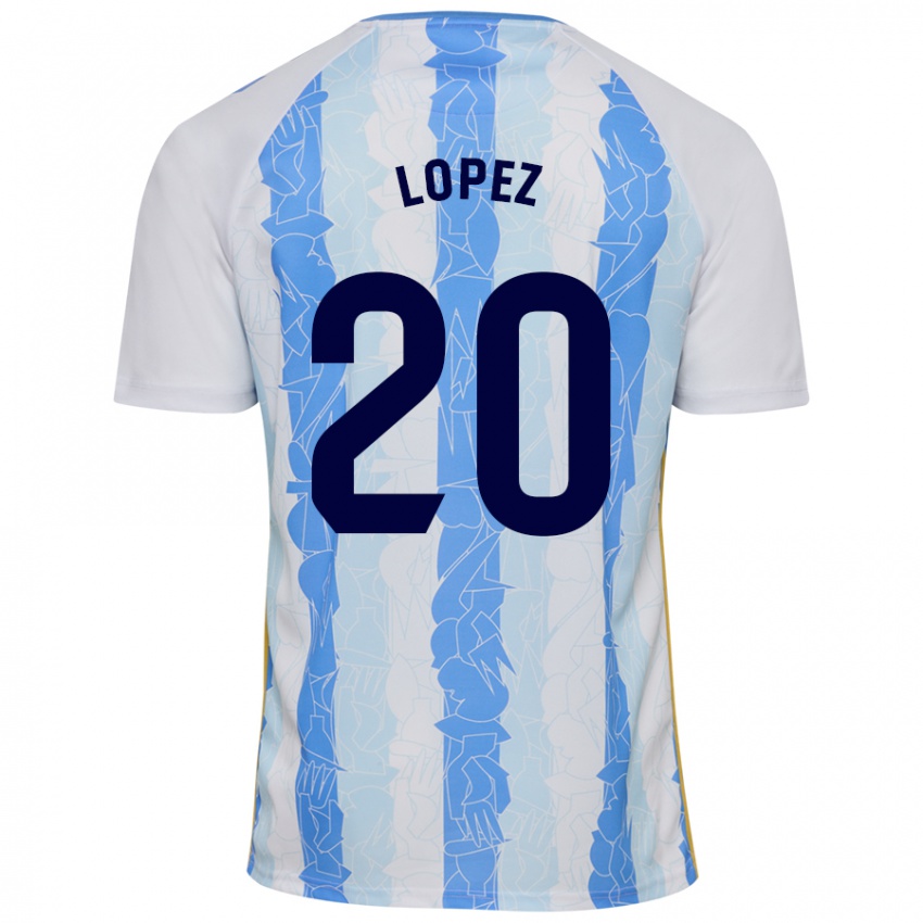 Criança Camisola Adri López #20 Azul Branco Principal 2024/25 Camisa