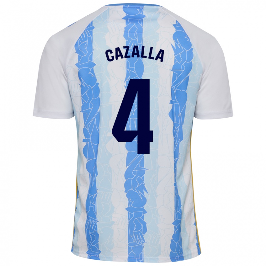 Criança Camisola Marta Cazalla #4 Azul Branco Principal 2024/25 Camisa