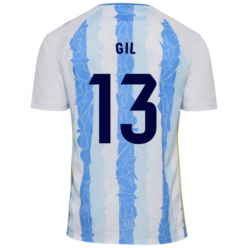 Criança Camisola Noelia Gil #13 Azul Branco Principal 2024/25 Camisa