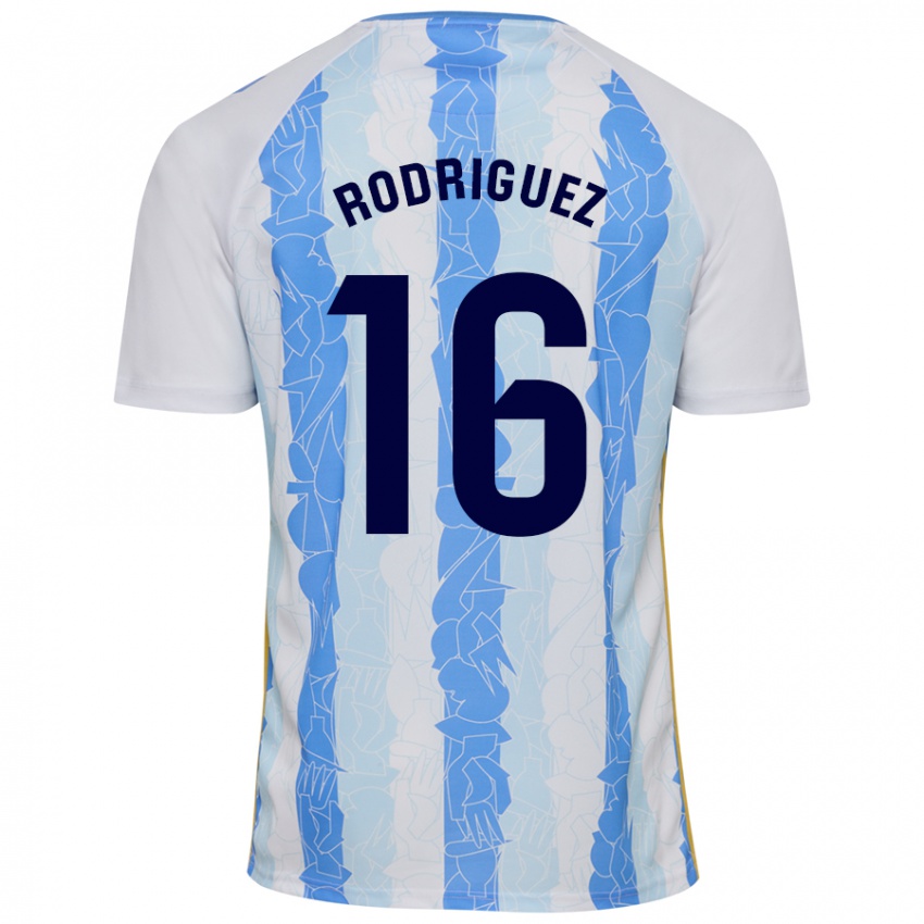 Criança Camisola Genaro Rodríguez #16 Azul Branco Principal 2024/25 Camisa