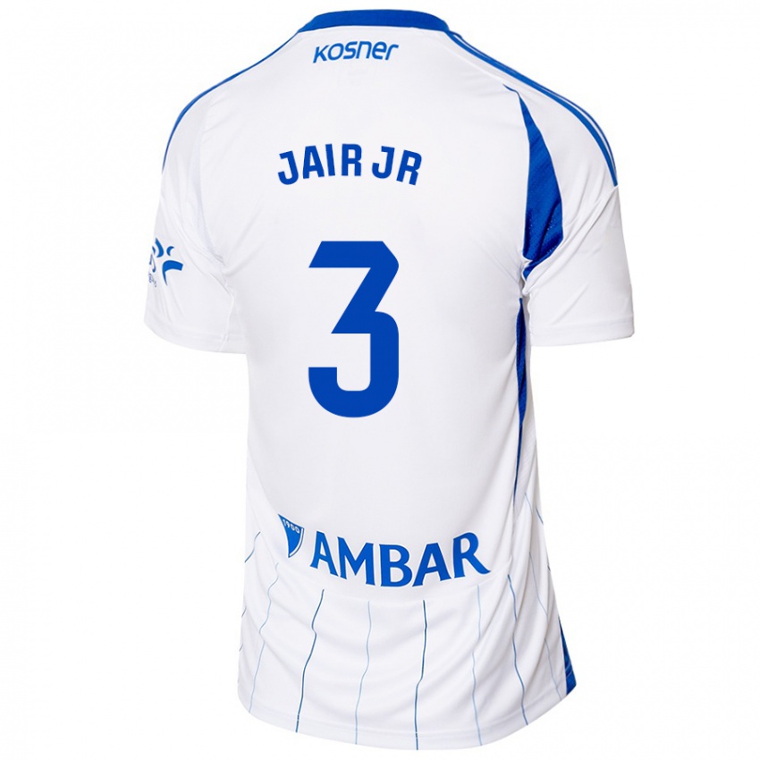 Criança Camisola Jair Amador #3 Vermelho Branco Principal 2024/25 Camisa