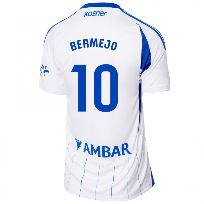 Criança Camisola Sergio Bermejo #10 Vermelho Branco Principal 2024/25 Camisa