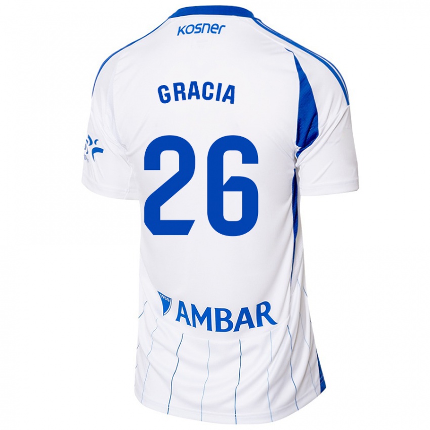 Criança Camisola Gori Gracia #26 Vermelho Branco Principal 2024/25 Camisa