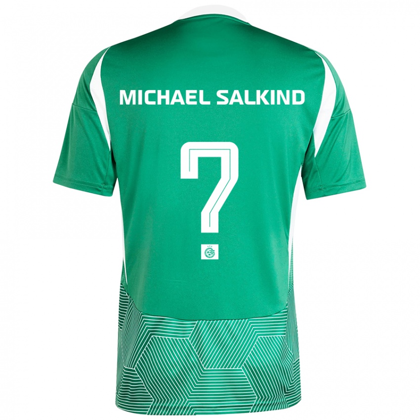 Criança Camisola Liav Michael Salkind #0 Branco Verde Principal 2024/25 Camisa