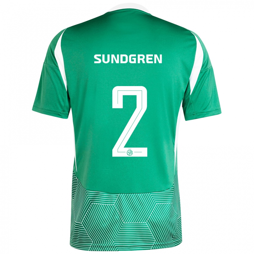 Criança Camisola Daniel Sundgren #2 Branco Verde Principal 2024/25 Camisa