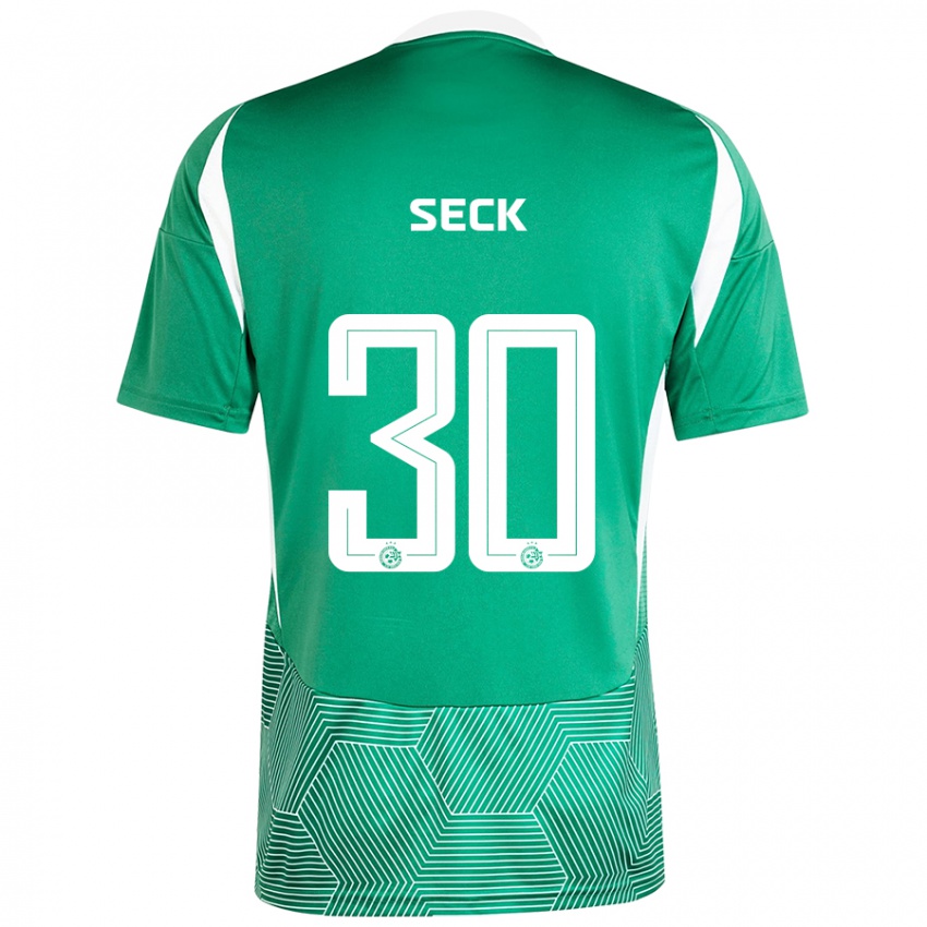 Criança Camisola Abdoulaye Seck #30 Branco Verde Principal 2024/25 Camisa