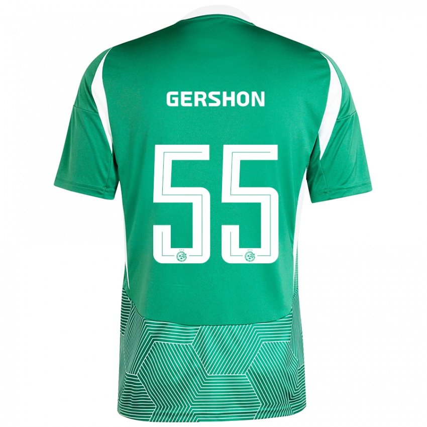 Criança Camisola Rami Gershon #55 Branco Verde Principal 2024/25 Camisa