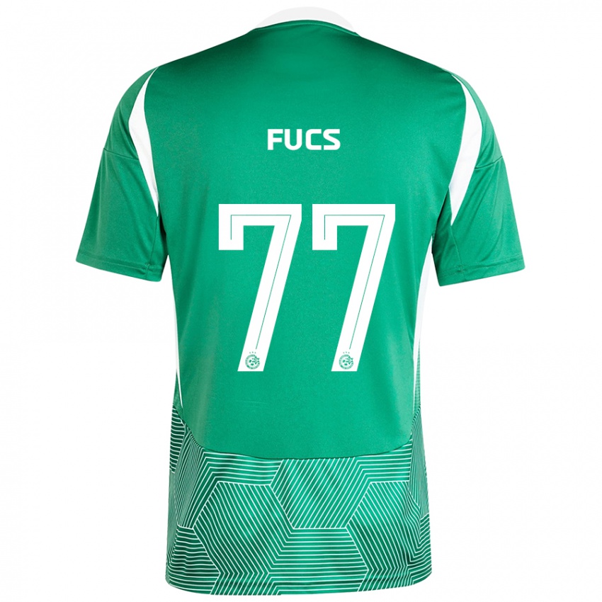 Criança Camisola Roee Fucs #77 Branco Verde Principal 2024/25 Camisa