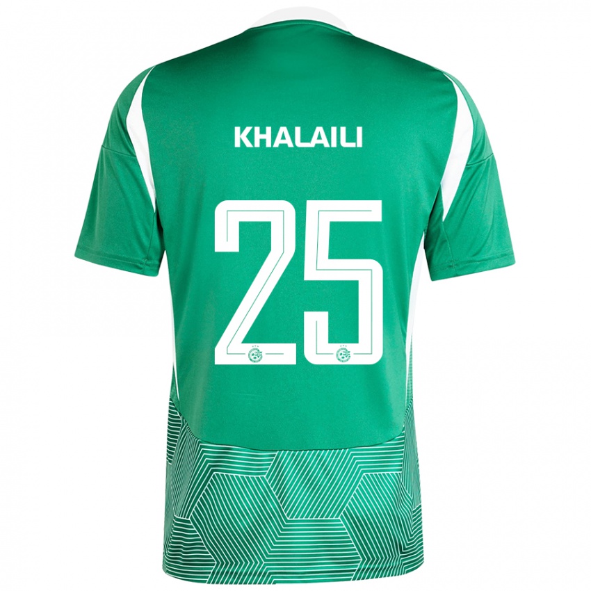 Criança Camisola Anan Khalaili #25 Branco Verde Principal 2024/25 Camisa