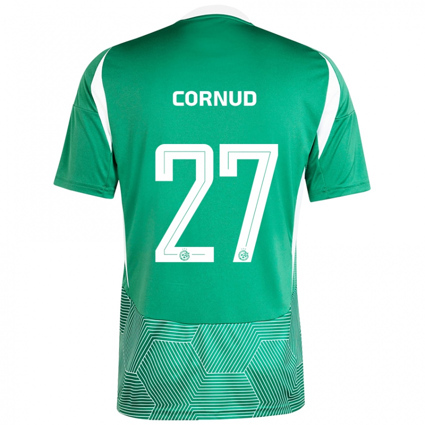 Criança Camisola Pierre Cornud #27 Branco Verde Principal 2024/25 Camisa