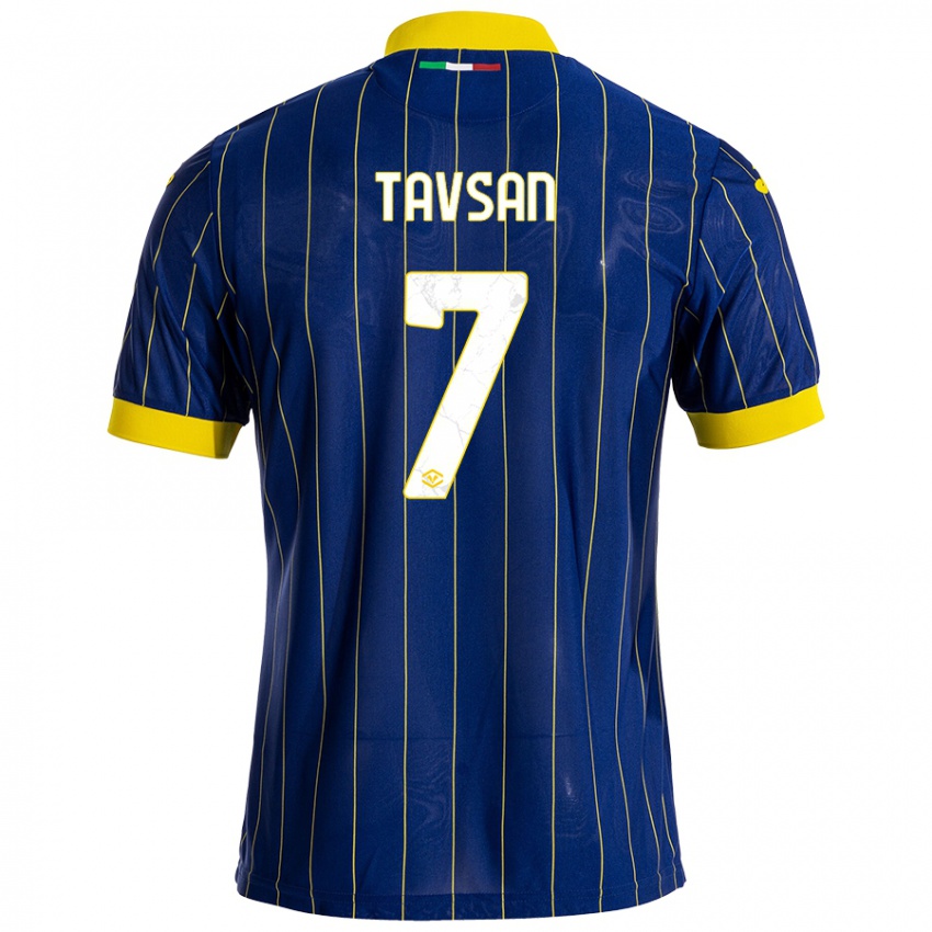 Criança Camisola Elayis Tavsan #7 Azul Amarelo Principal 2024/25 Camisa