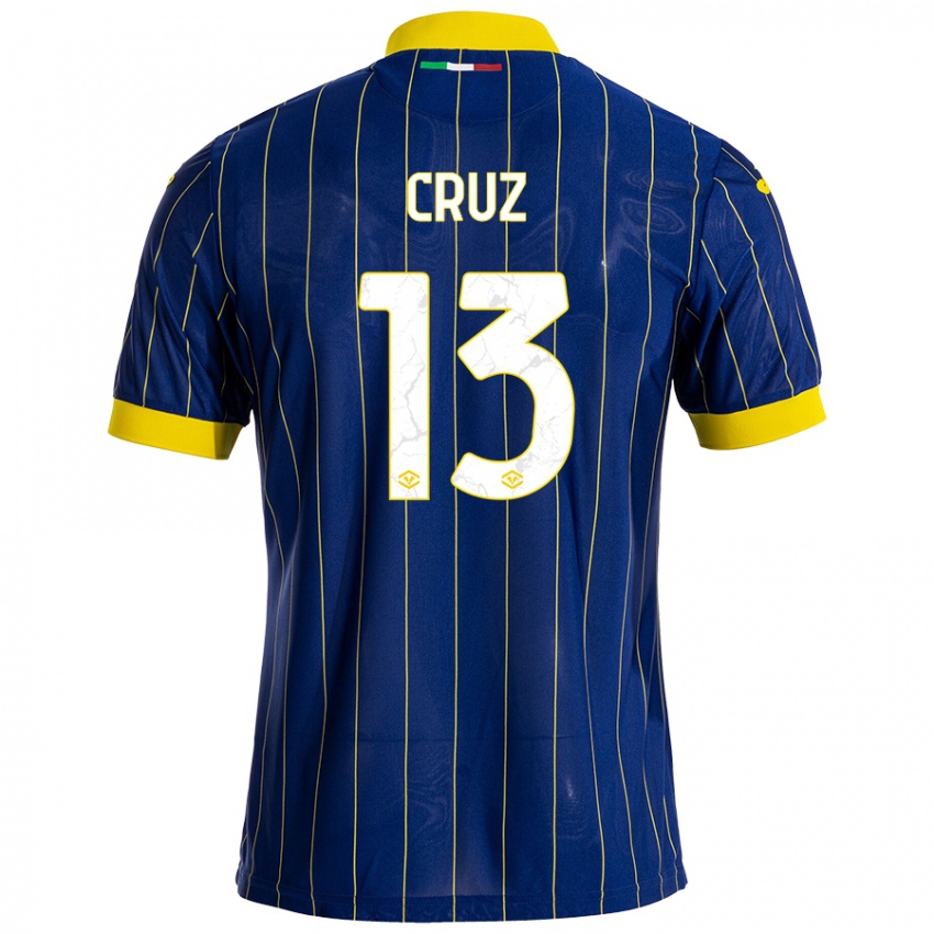 Criança Camisola Juan Manuel Cruz #13 Azul Amarelo Principal 2024/25 Camisa