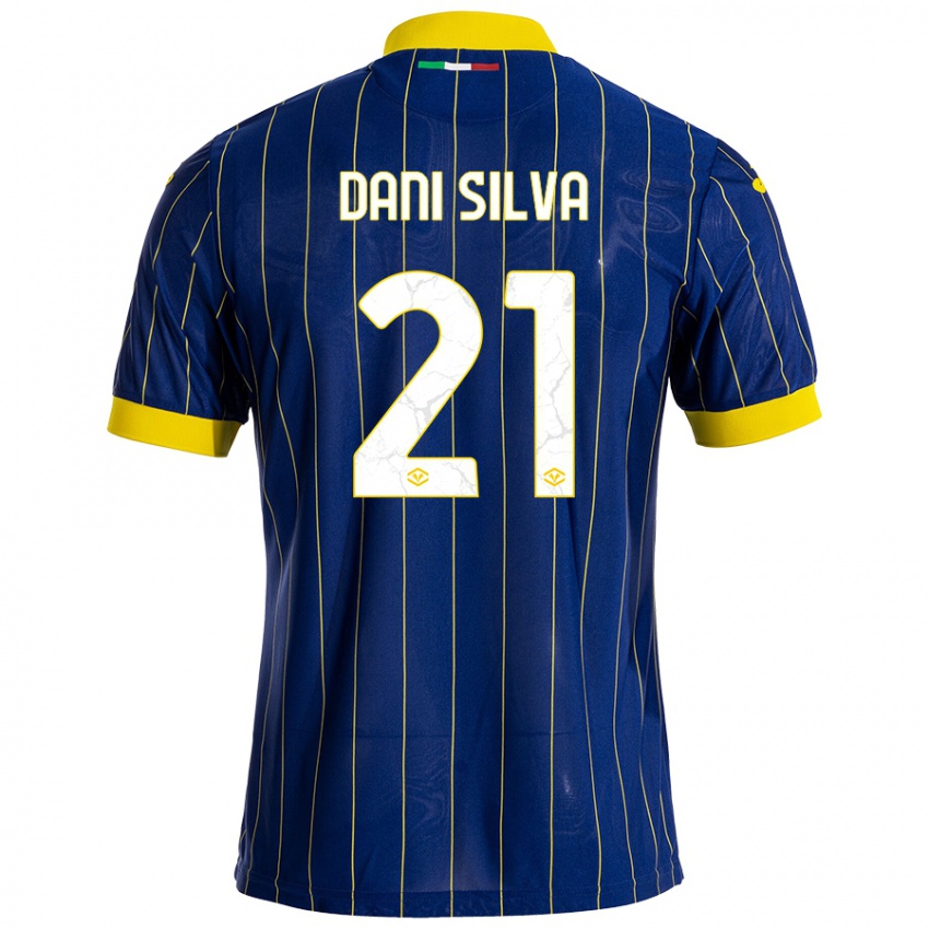 Criança Camisola Dani Silva #21 Azul Amarelo Principal 2024/25 Camisa