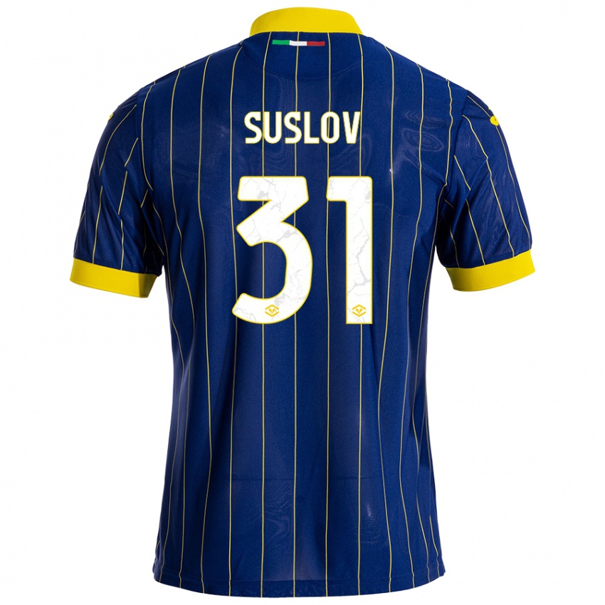 Criança Camisola Tomas Suslov #31 Azul Amarelo Principal 2024/25 Camisa