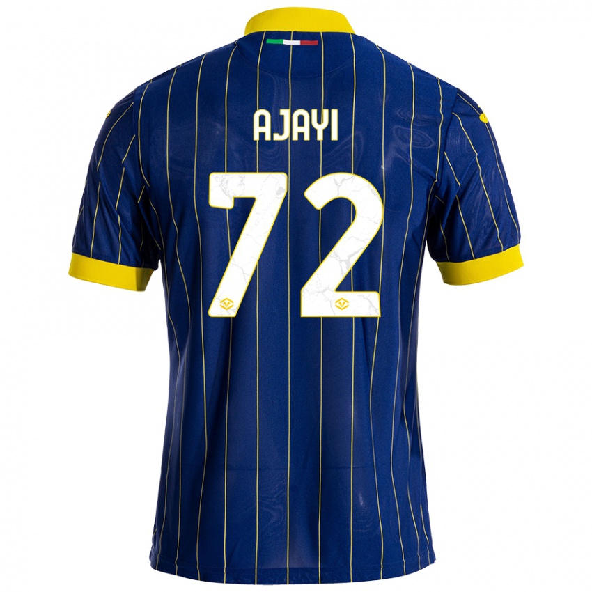 Criança Camisola Junior Ajayi #72 Azul Amarelo Principal 2024/25 Camisa