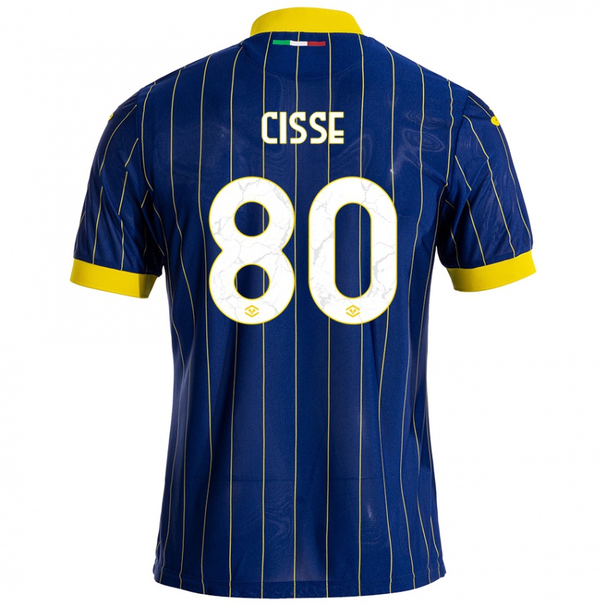 Criança Camisola Alphadjo Cissè #80 Azul Amarelo Principal 2024/25 Camisa